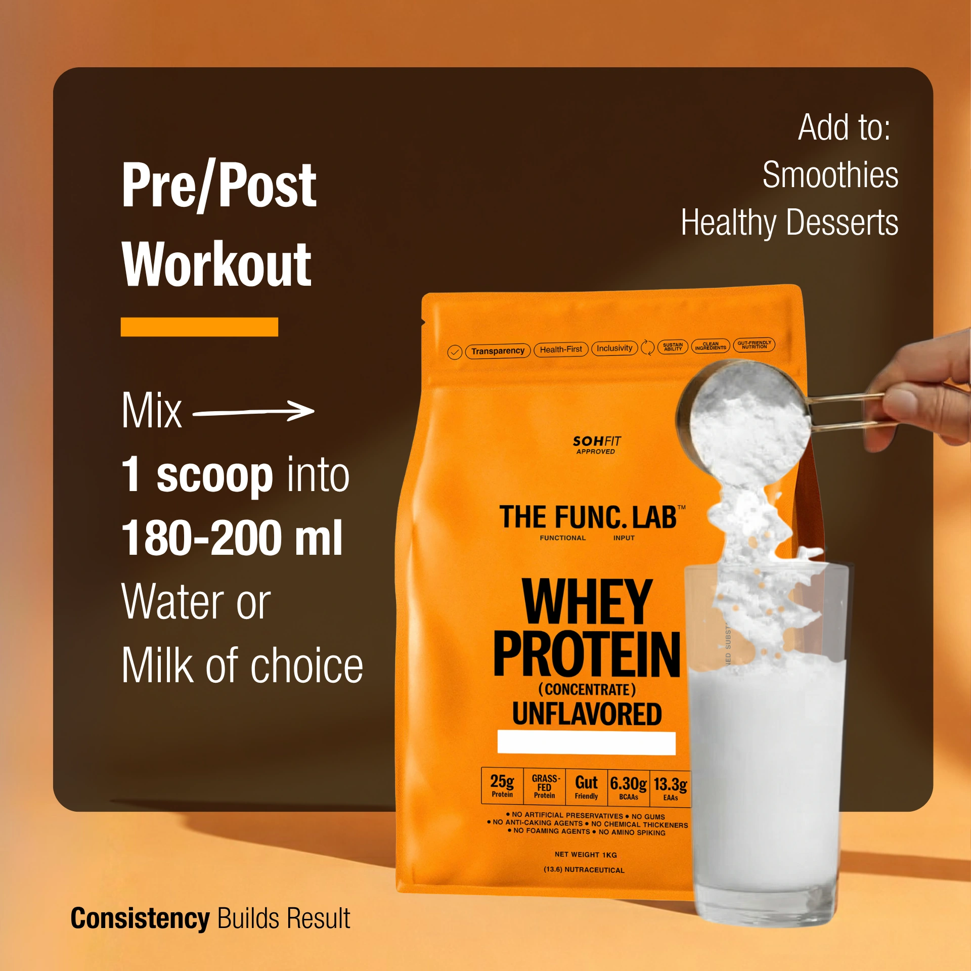 Whey Protein Concentrate Unflavored 1 kg