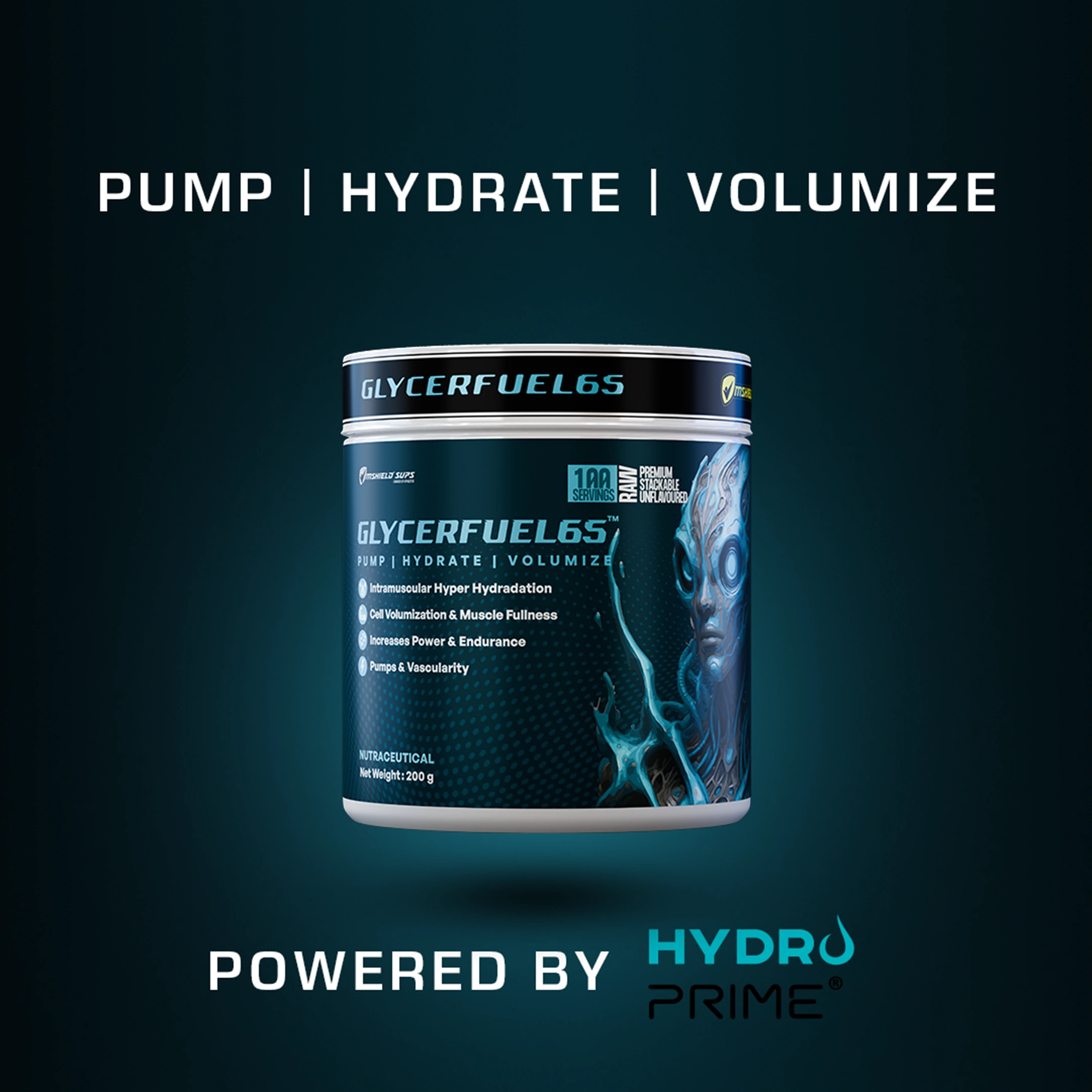 Mshield Sups GlycerFuel-65 HydroPrime | Premium Glycerol Monostearate Powder | Muscle Pump & Hyper-Hydration | 100 Servings (Unflavoured, 200g) - Image 6