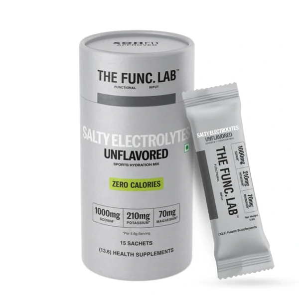 Unflavored electrolyte hydration powder with sodium, potassium, magnesium