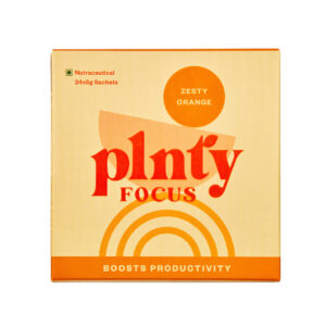Plnty Focus Zesty Orange Energy Mix – Organic | Gluten-Free & No Added Sugar (5 x 24g Sachets, Veg)
