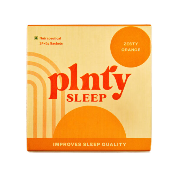 Plnty Sleep Wellness Blend | Zesty Orange – Organic, Vegan & Melatonin-Free | Pack of (24 x 5g Sachets)