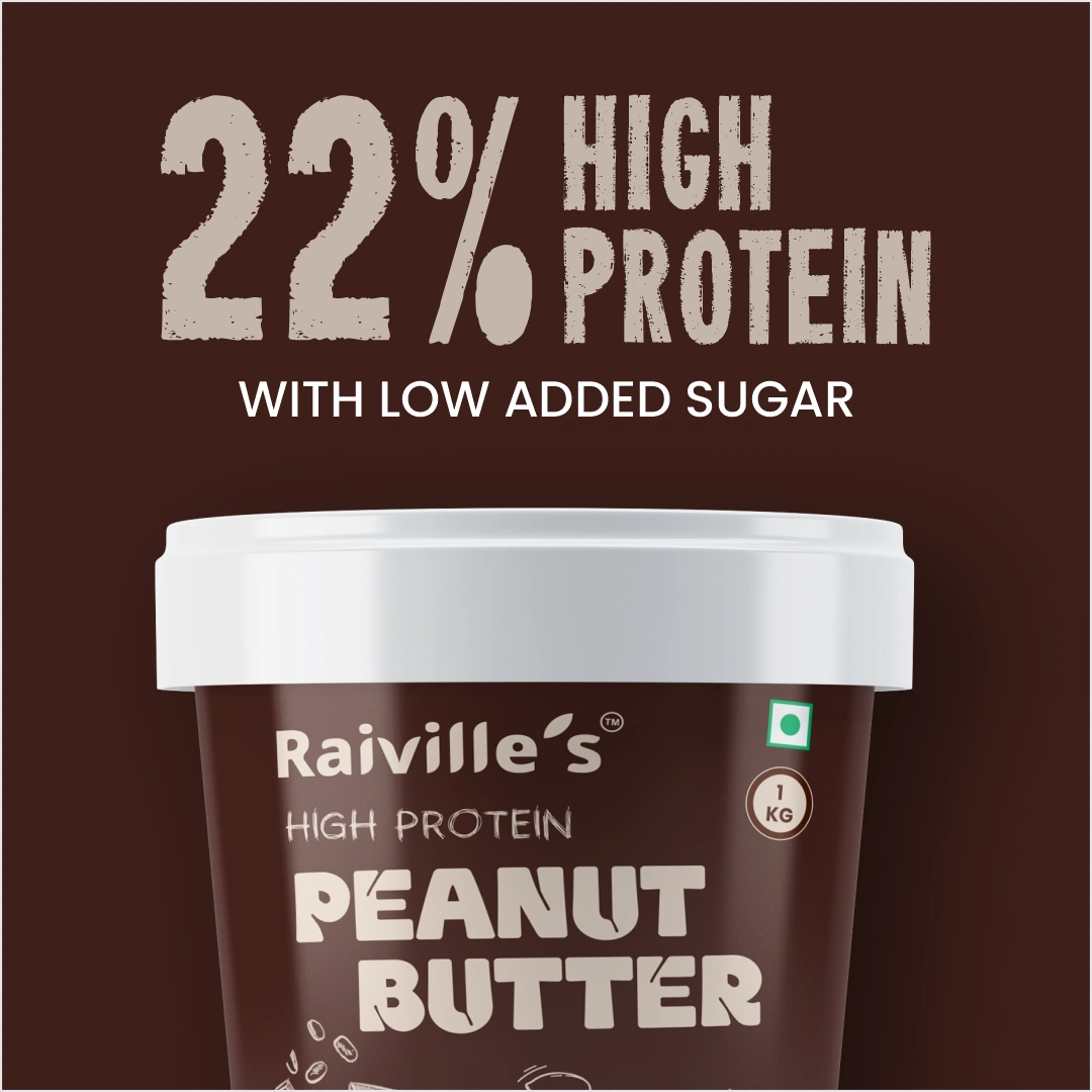 Raiville's Premium Chocolate Crunchy Peanut Butter 1kg | 22% High Protein | Made with Real Belgian Dark Chocolate - Image 2