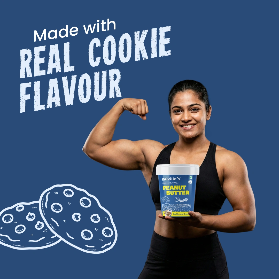 Raiville's Cookie & Cream Peanut Butter 1kg | 24% High Protein | Premium Flavoured Protein Nut Butter Spread - Image 5