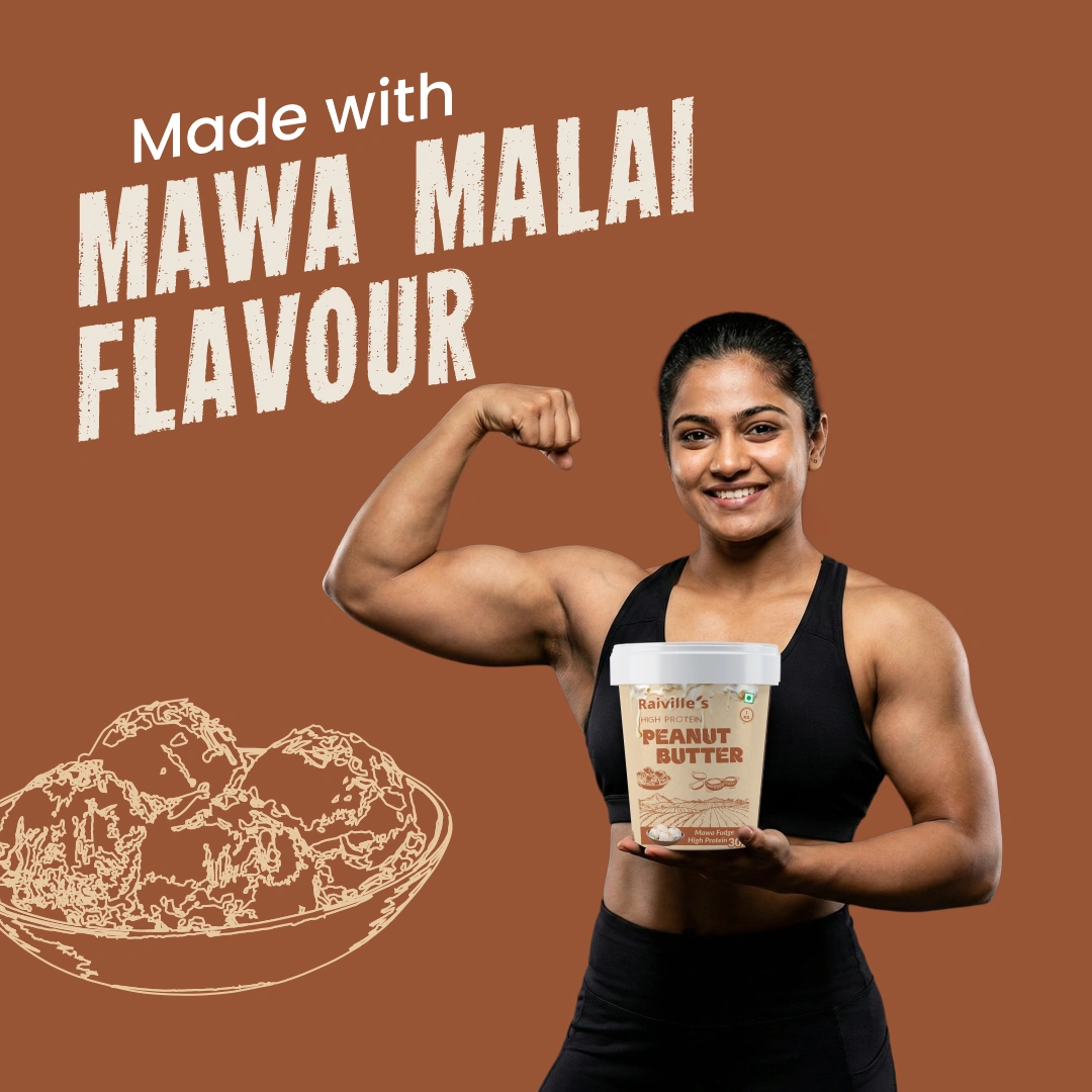 Raiville's Mawa Fudge Peanut Butter 1kg | 30% High Protein | Premium Gourmet Protein Nut Butter Spread - Image 5