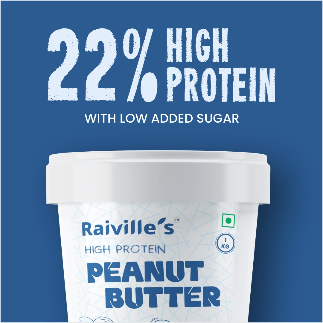 Raiville's Vanilla Crispy Peanut Butter 1kg | 22% High Protein | Premium Crunchy Protein Nut Butter Spread - Image 2