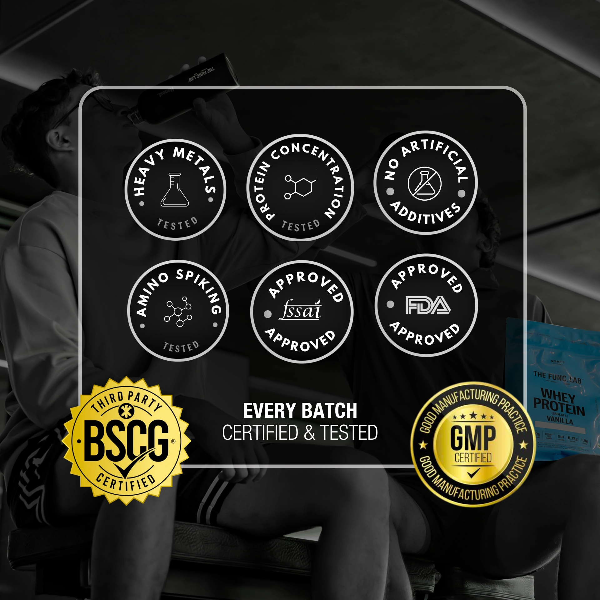 The Func Lab Whey Protein Isolate Dark Chocolate 500g
