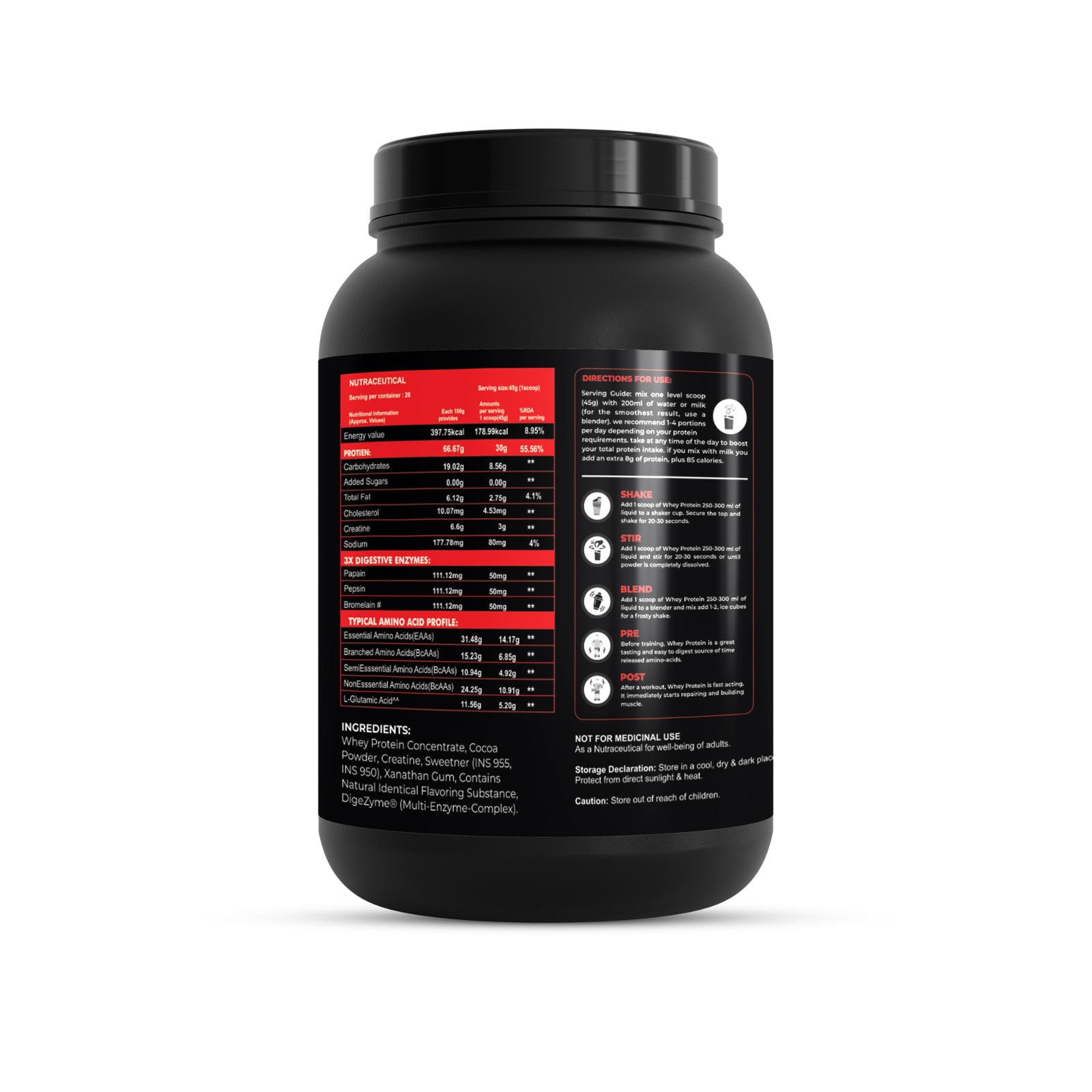 PLUMB FORT Plum-Whey Whey Protein 2.3kg | 30g Protein, 3g Creatine, Zero Added Sugar & Muscle Recovery Formula - Image 2