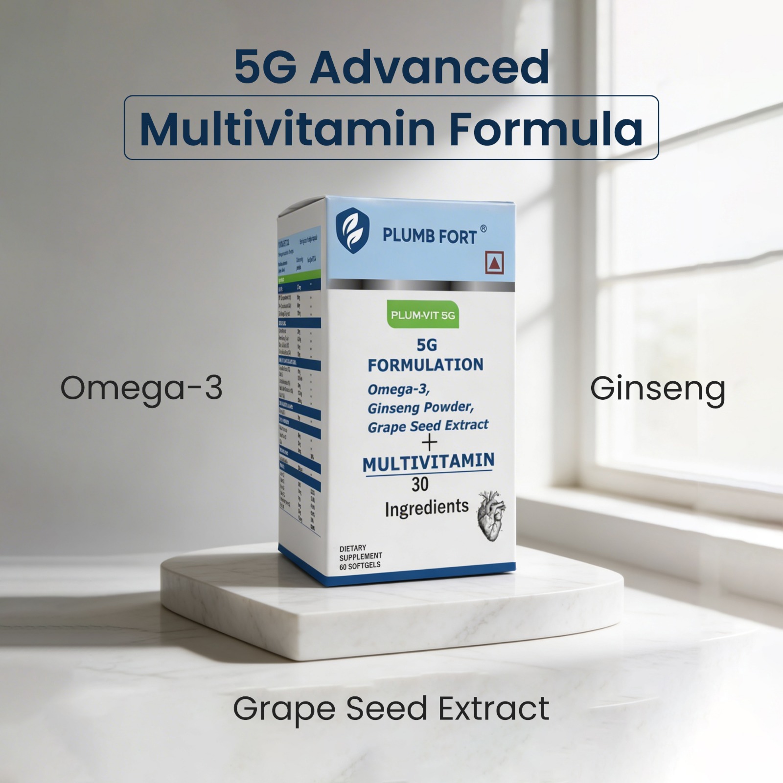 PLUM-VIT 5G Multivitamin | Omega-3, Ginseng & Grape Seed Extract for Energy, Immunity, Skin & Hair Support - Image 5