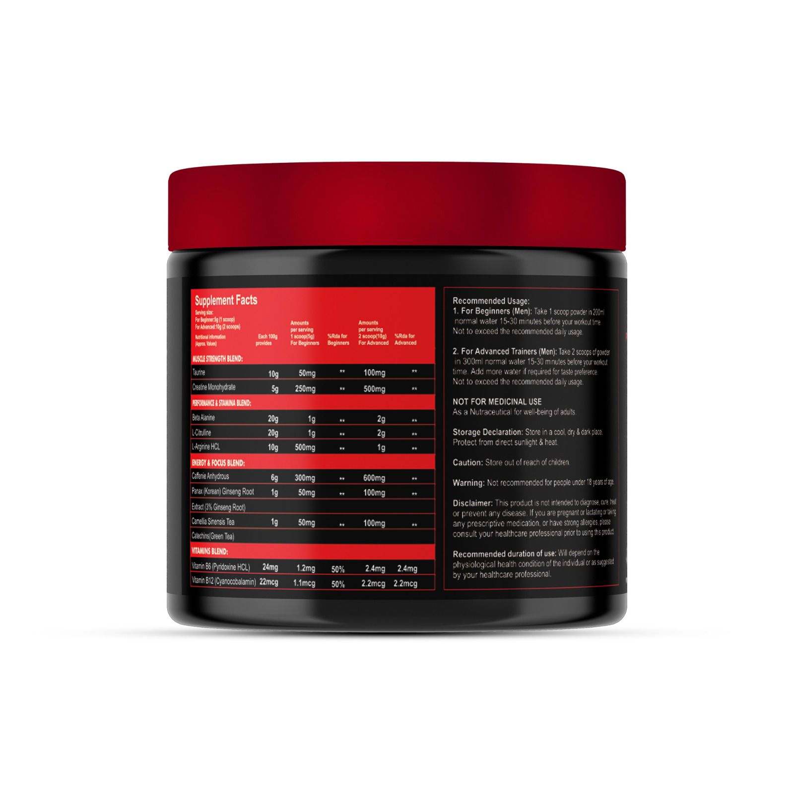 PLUM-OUT Pre Workout Supplement | Energy, Focus, Strength & Muscle Pump Formula - Image 2