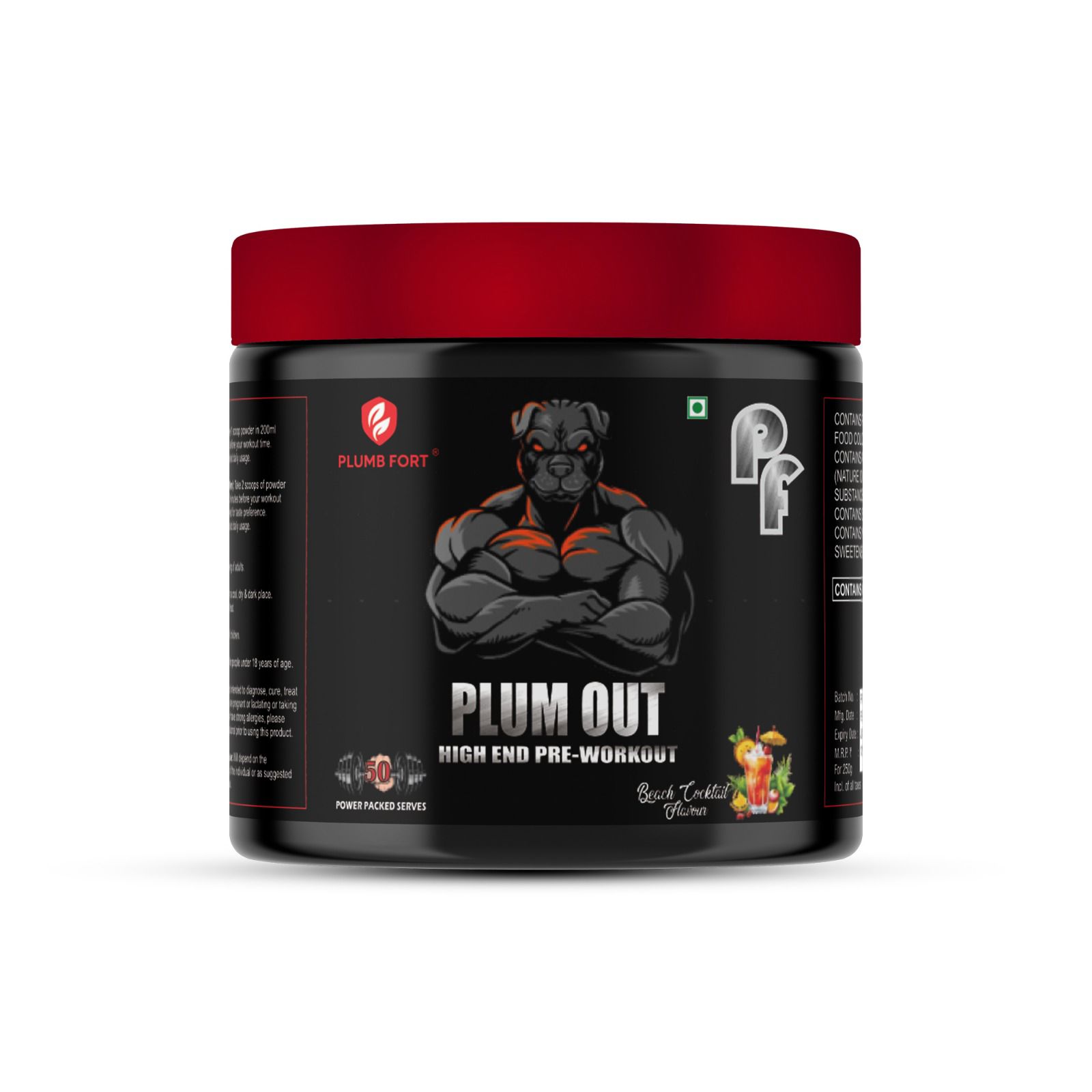 PLUM-OUT Pre Workout Supplement | Energy, Focus, Strength & Muscle Pump Formula