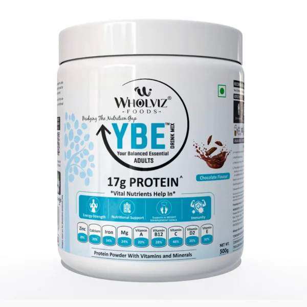Wholviz Foods YBE Adult Nutrition Chocolate 500g