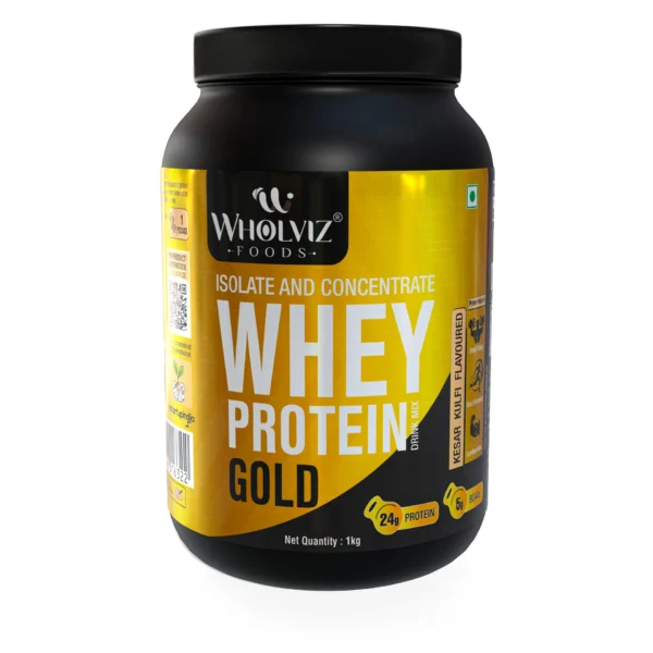 Wholviz Foods Gold Whey Kesar Kulfi