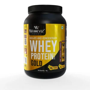 Wholviz Foods Gold Whey Protein Mint Chocolate 1kg | Premium European Whey Protein | 24g Protein Per Serving | No Added Sugar