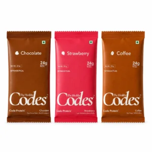Codes Protein Powder Chocolate Strawberry Coffee Flavors Pack