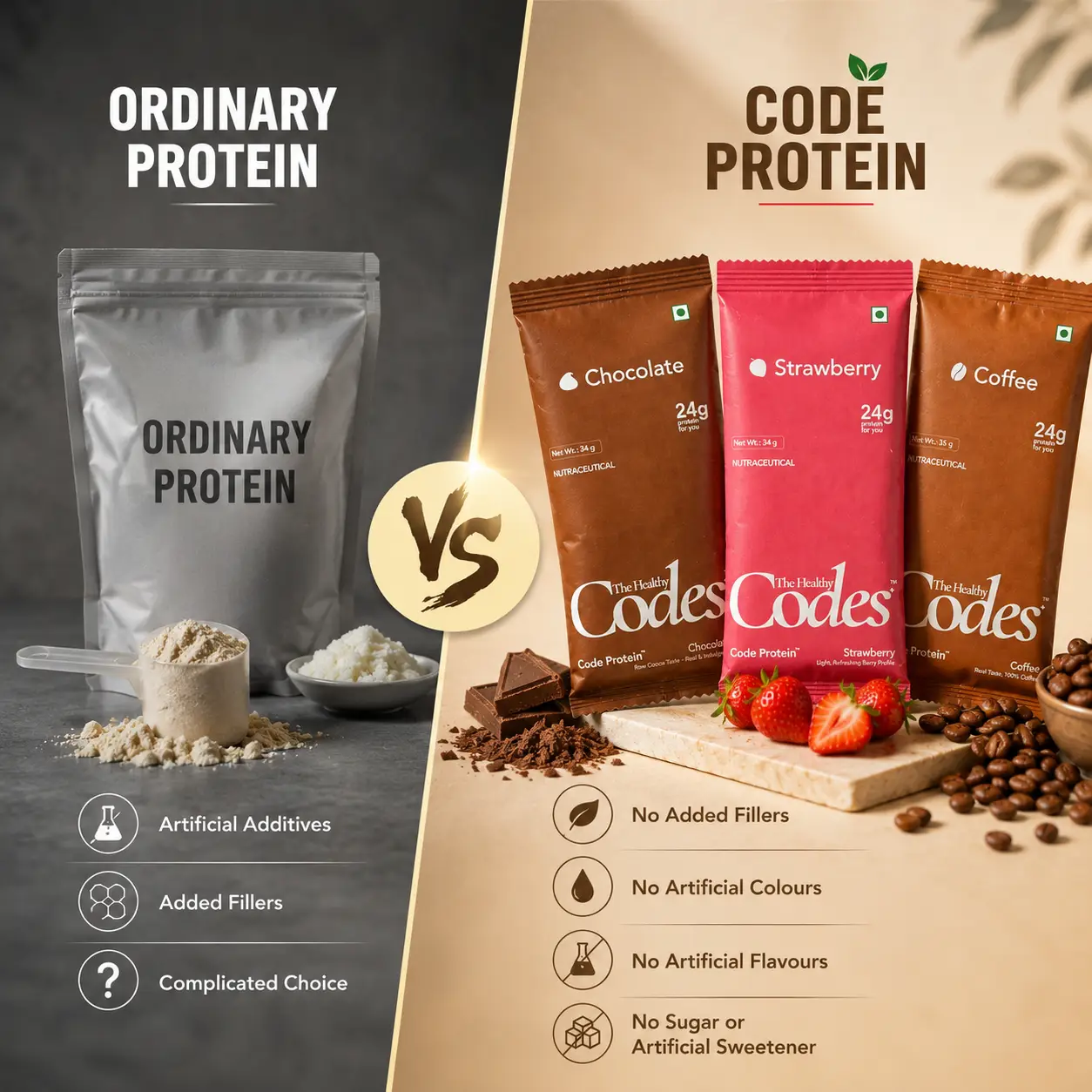 Vegan protein powder with fermented yeast