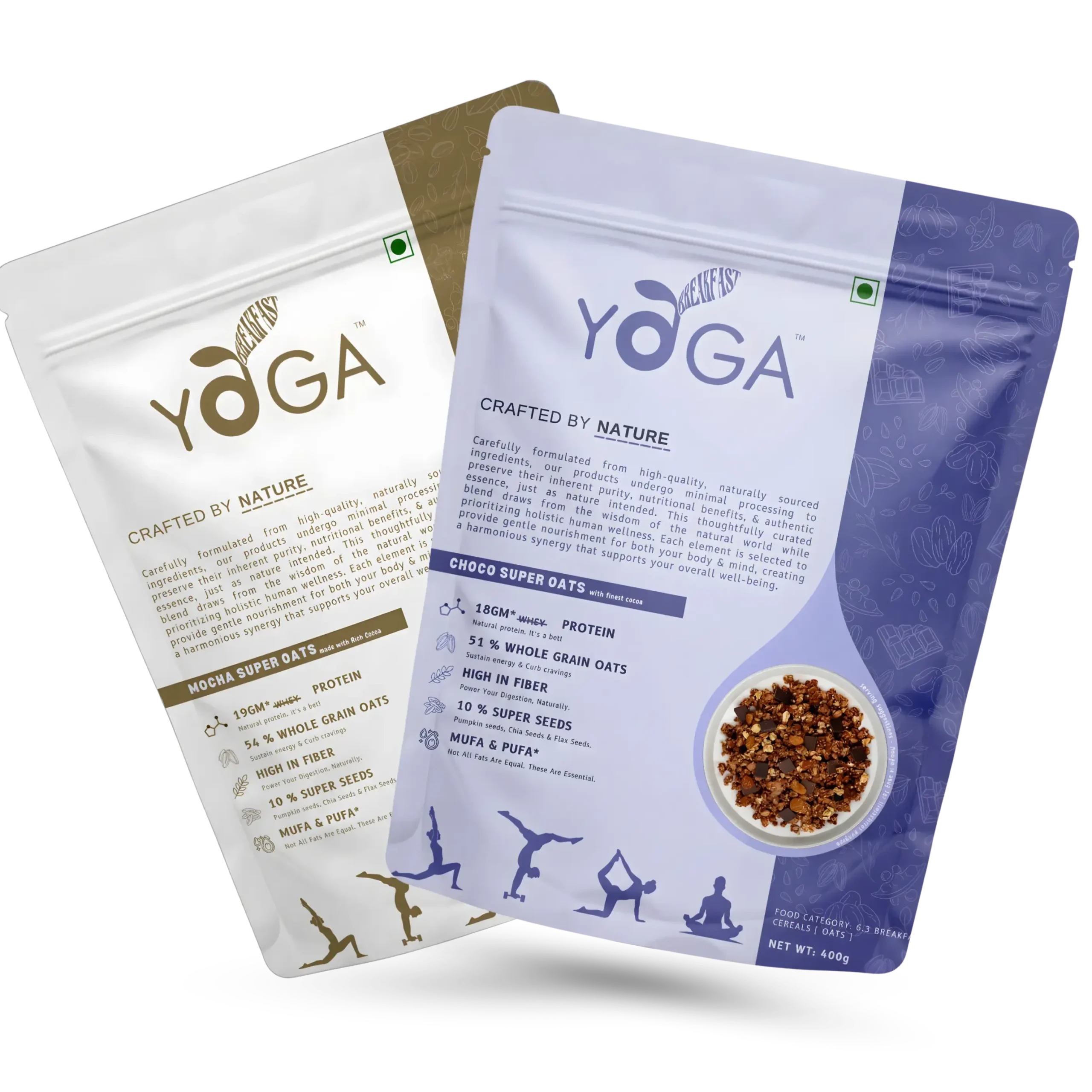 Gluten free vegan oats with mocha and chocolate