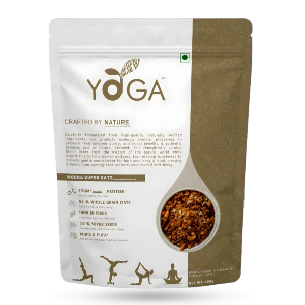 YogaBreakfast Mocha High Protein Oats 400g Packaging