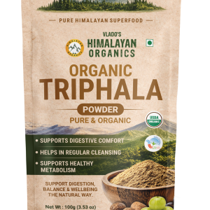 Vlado's Himalayan Organics Triphala Powder 100g Packaging