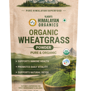 Vlado's Himalayan Organics Wheatgrass Powder 100g Packaging