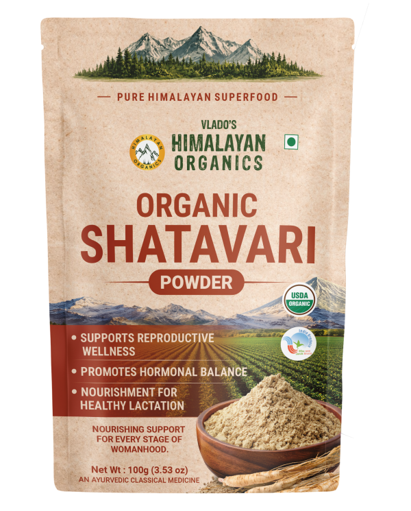 Vlado's Himalayan Organics Shatavari Powder 100g Packaging