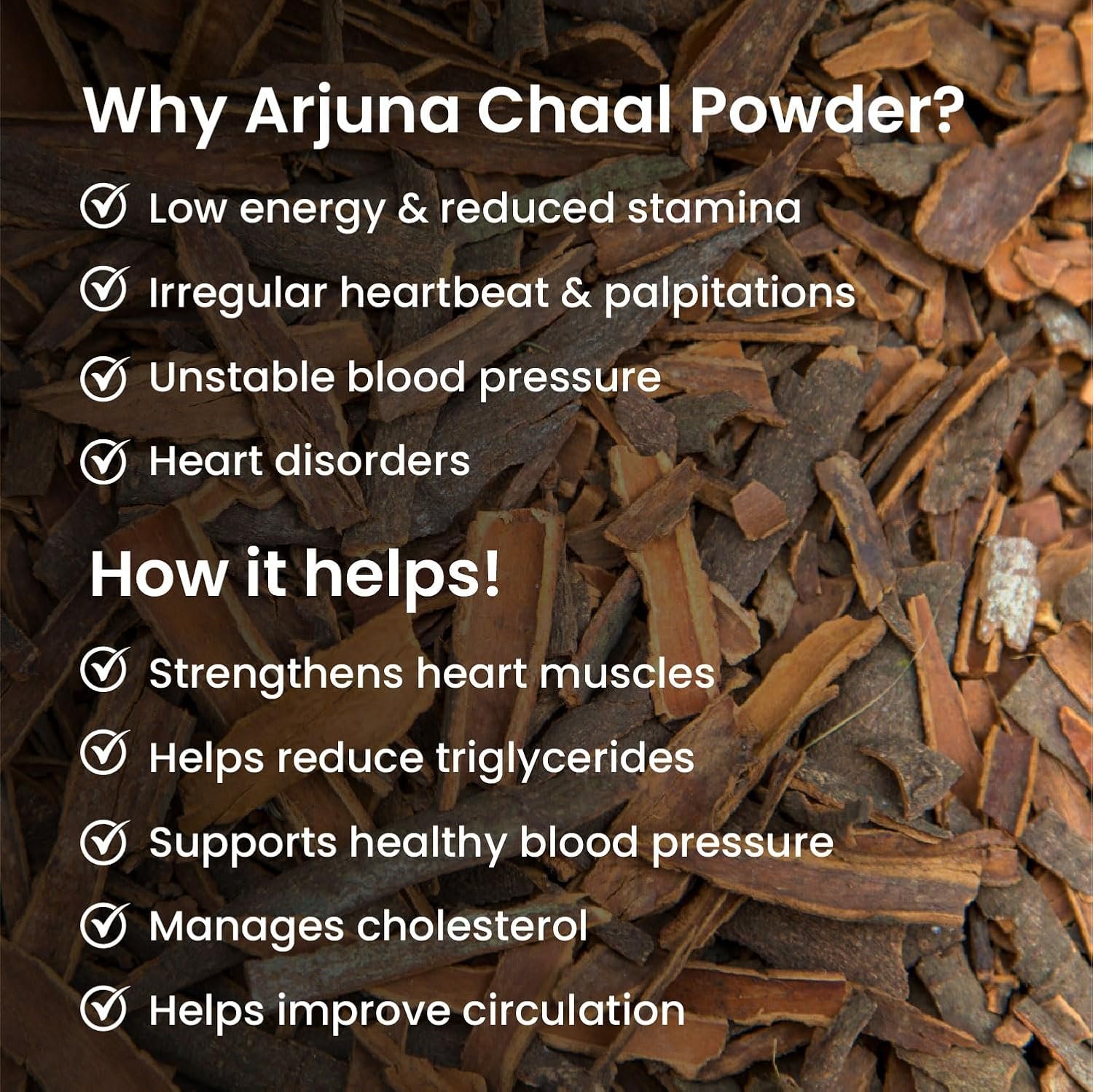 Vlado's Himalayan Organics Arjun Chaal Powder, 500G, Natural Herbal Supplement