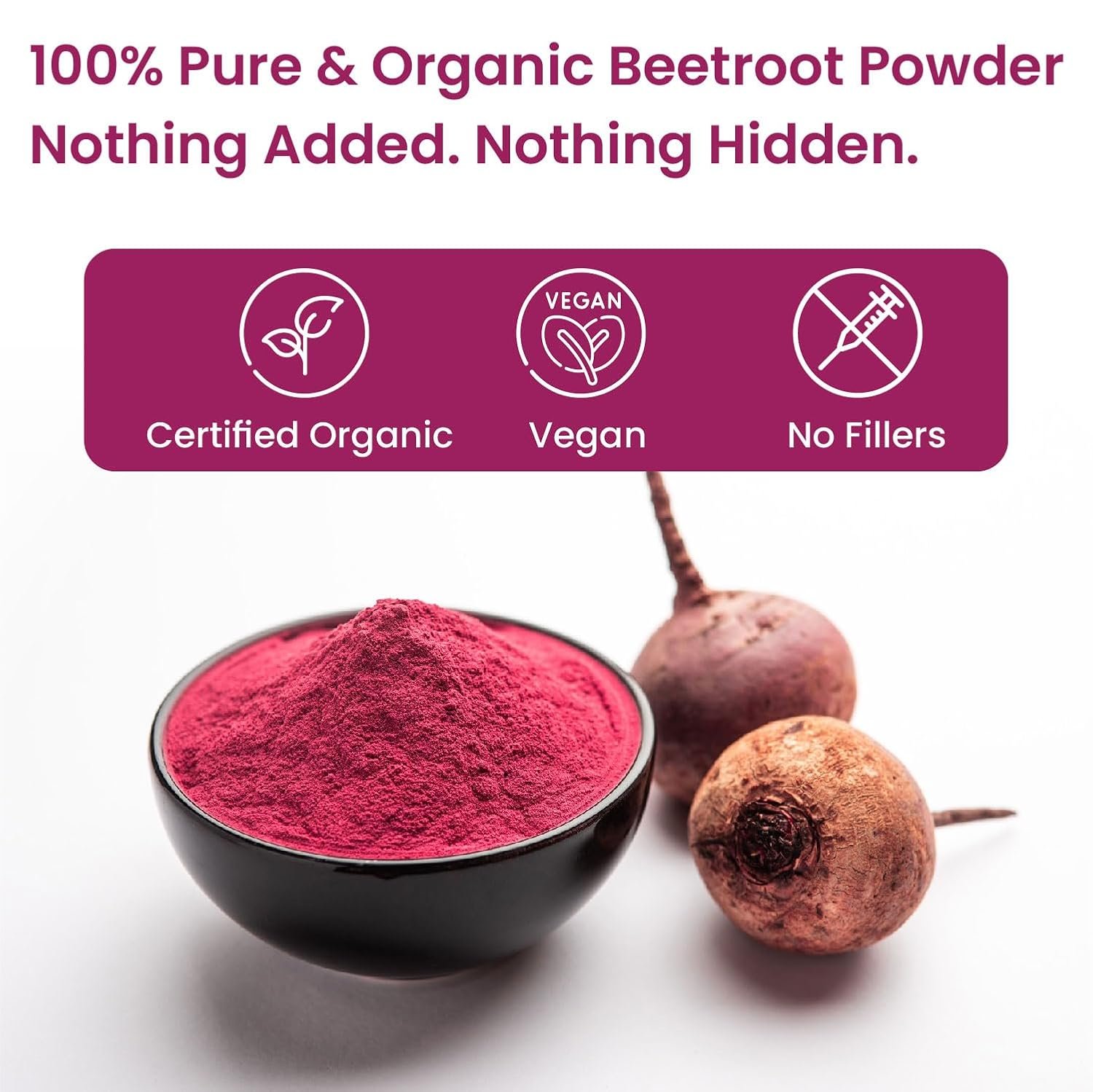 Vlado's Himalayan Organics Beetroot Powder, 100g, Organic, Vegan, No Fillers