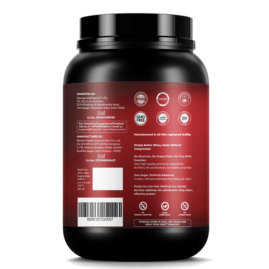 FITSPIRE Fit Super Pro Whey Protein Powder for Adults | 36g Protein + 7.76g BCAA | Whey Isolate & Concentrate Blend Enzymes, Probiotics & Prebiotics | Supports Muscle Growth & Recovery| Double Rich Chocolate Flavour - 907g (2 lbs), 18 Servings - Image 10