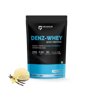 Denzour Nutrition Denz-Whey Protein Powder French Vanilla 1.08kg Canister
