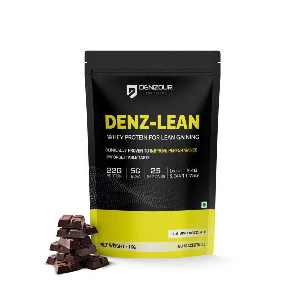 Denzour Nutrition Denz-Lean Whey Protein Belgium Chocolate 1kg Pack
