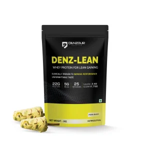 Denzour Nutrition Denz-Lean Whey Protein Pista Kulfi 1kg Shaker Bottle