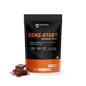 Denzour Nutrition Denz-Start Whey Protein Powder Belgium Chocolate 1kg Pack