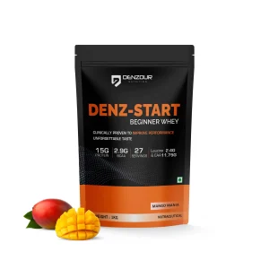 Denzour Nutrition Denz-Start Whey Protein Powder Pista Kulfi 1kg Pack