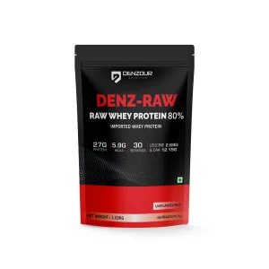 Denzour Nutrition Denz-Raw 80% Imported Whey Protein Powder Unflavoured 1.02kg Canister