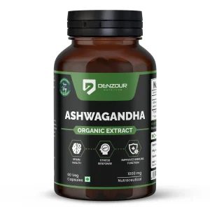 Denzour Nutrition Organic Ashwagandha Extract 1000mg Tablets Stress Relief Pack