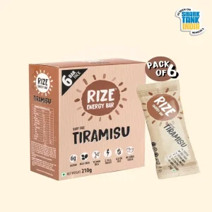 RizeBar Tiramisu High Protein Caffeinated Energy Bars Zero Sugar Gluten Free Pre-Workout Snacks Fitbee India