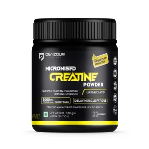 Denzour Nutrition Pure Micronised Creatine Monohydrate 100g Unflavoured Powder