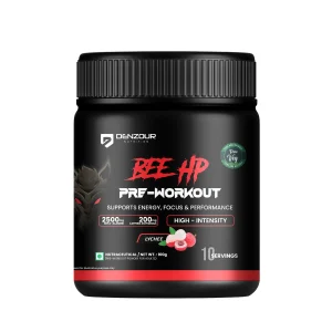 Denzour Nutrition Bee HP Pre Workout Powder Lychee Flavor 100g Jar