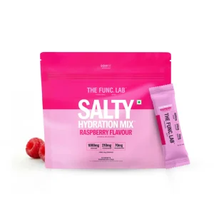 The Func. Lab Daily Electrolytes - Salty Raspberry | 30 Sachets | Instant Hydration Powder with Sodium, Potassium, Magnesium | Sugar-Free, No Preservatives | Instant Energy, Performance & Recovery Drink