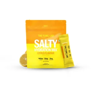 The Func. Lab Daily Electrolytes - Salty Citrus Lemon | 30 Sachets | Instant Hydration Powder with Sodium, Potassium, Magnesium | Sugar-Free, No Preservatives | Instant Energy, Performance & Recovery Drink
