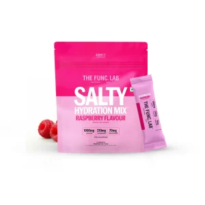 The Func. Lab Daily Electrolytes - Salty Raspberry | 15 Sachets | Instant Hydration Powder with Sodium, Potassium, Magnesium | Sugar-Free, No Preservatives | Instant Energy, Performance & Recovery Drink