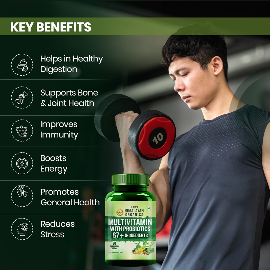 Vlado’s Himalayan Organics Multivitamin 60 Ingredients Tablets for Men & Women on Fitbee India