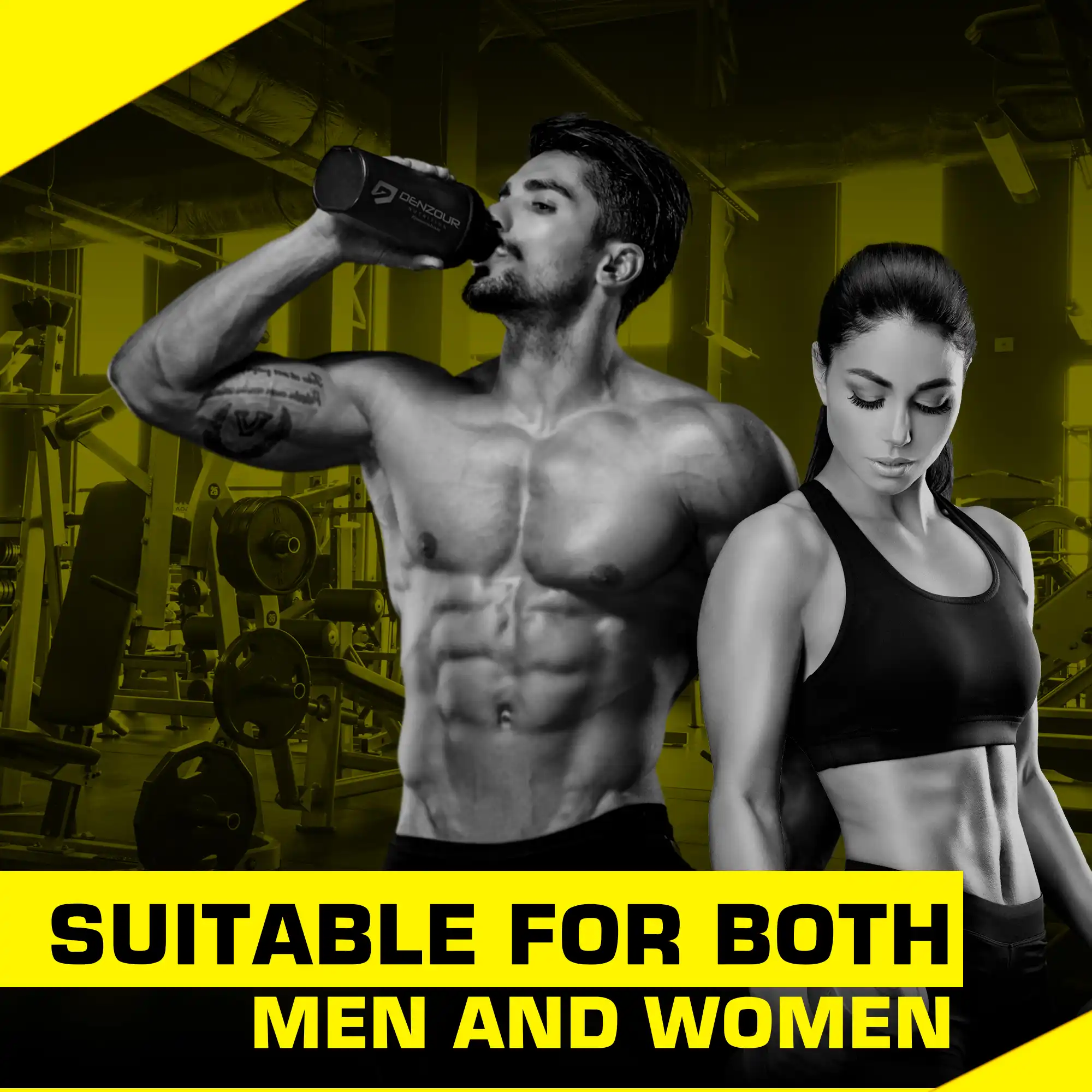 Denzour Nutrition Denz-Lean Whey Protein Belgium Chocolate 1kg Shaker Bottle