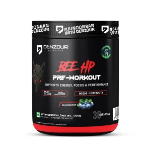 Denzour Nutrition Bee HP Pre Workout Powder Blueberry 300g Canister
