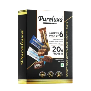 Pureluxe Nutrition protein bars variety pack healthy gym snack