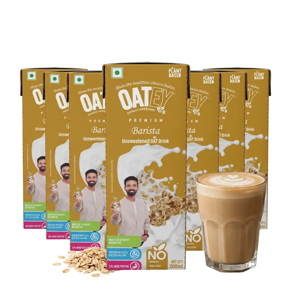 Oatey Premium Barista Oat Milk 1.6L Pack of 8 on Fitbee India