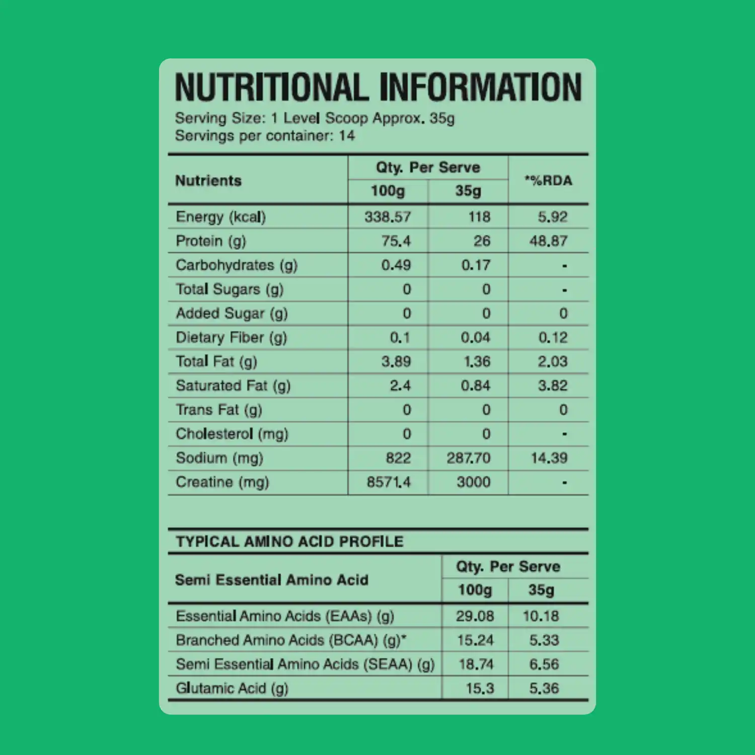 The Func. Lab CreaProtein Plant Protein Powder Vanilla 500 g | Premium 26g Plant Protein + 3g Creatine Per Serving, Zero Sugar & Digestive Enzymes - Image 8