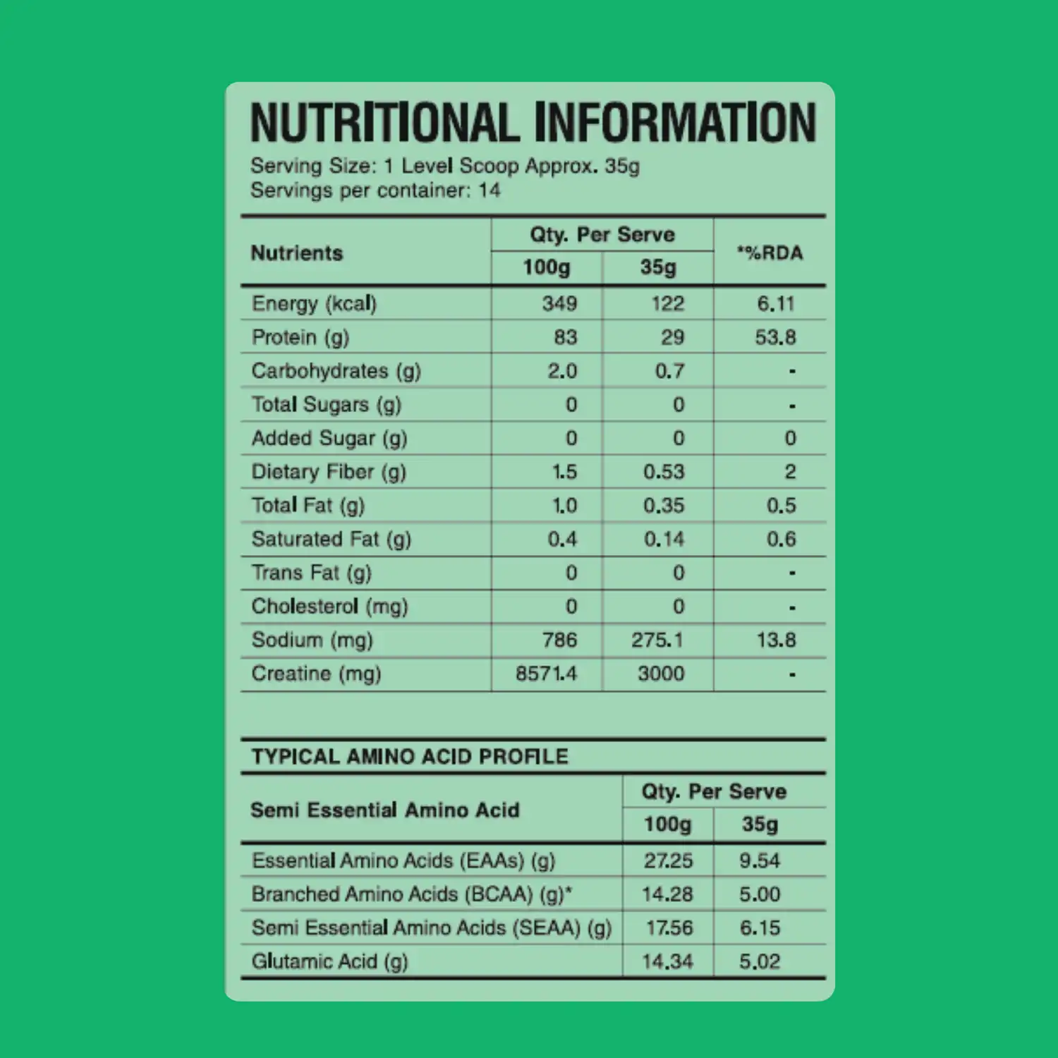 The Func. Lab CreaProtein Plant Protein Powder Unflavoured 500 g | Premium 29g Plant Protein + 3g Creatine Per Serving, Zero Sugar & Digestive Enzymes - Image 7