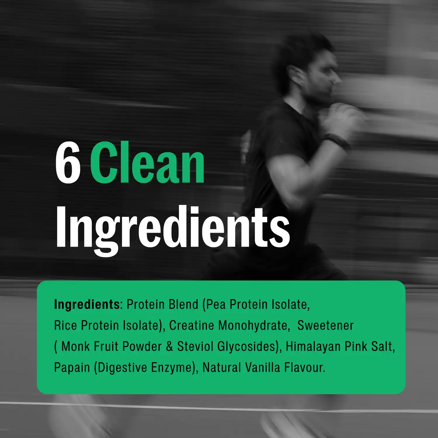 The Func. Lab CreaProtein Plant Protein Powder Vanilla 500 g | Premium 26g Plant Protein + 3g Creatine Per Serving, Zero Sugar & Digestive Enzymes - Image 7