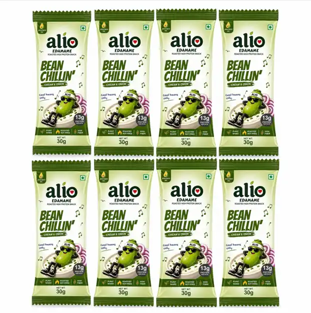 ALIO High Protein Roasted Edamame Cream & Onion 30g Pack of 8