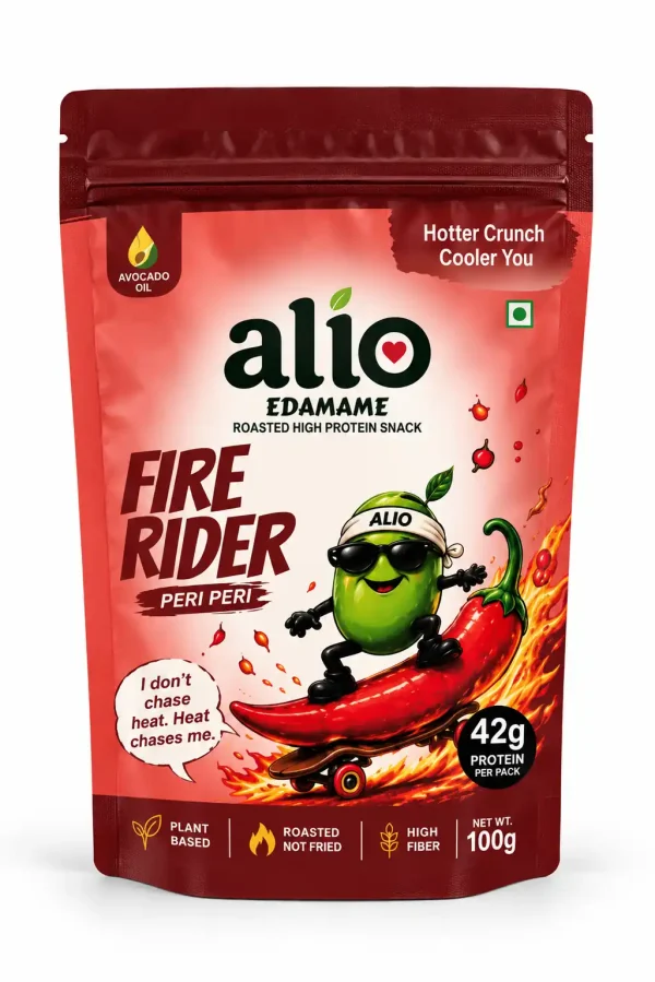 ALIO High Protein Roasted Edamame Peri Peri Flavor 100g Pack